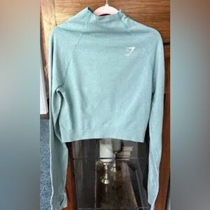 never worn Gymshark long sleeve workout crop top high neck